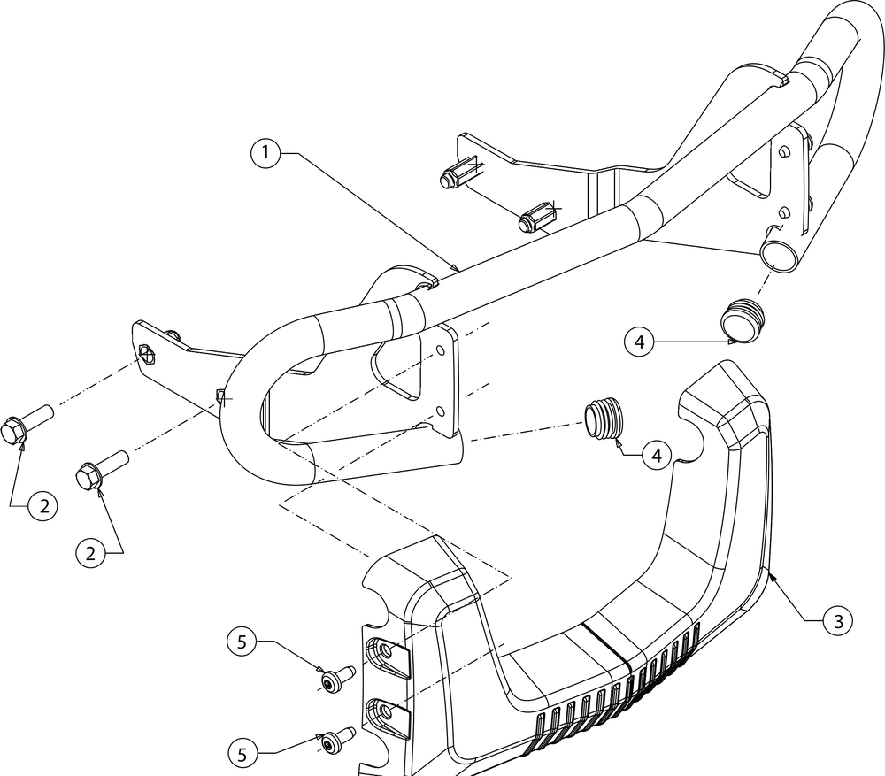 Bumper Diagram and Parts List for XT2-LX42KW (13BGA1CS010)(2016) Cub Cadet Lawn Tractor